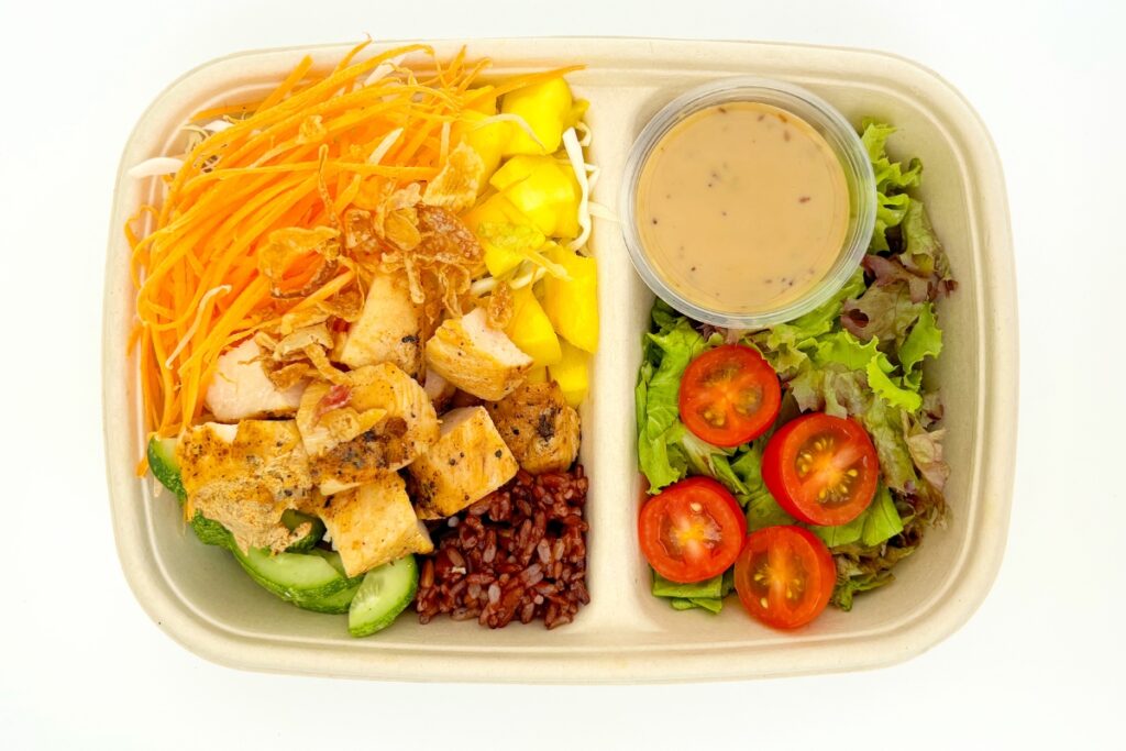 Two sided molder fiber Dogfish Packaging container.